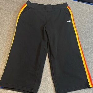 Vans Rainee rainbow crop black pant, size medium.